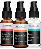 Retinol Face Serum with Vitamin C, Hyaluronic Acid - Anti-Aging & Hydrating Women's Face Serum - YEOUTH 3x1 fl - Buy Online on SooperMarket.com