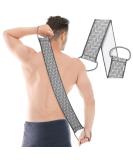 Joeji's Kitchen Eco-Friendly Back Scrubber for Shower - Natural Plant Fibre Vegan Exfoliating Loofah Strap - Double Sided Bath Scrub with Handle - Buy Online on SooperMarket.com