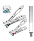 Nail Clippers Set,Fingernail Toenail Clippers for Thick Nails,Nail Clipper for Adult Men Women Seniors Silver - Buy Online on SooperMarket.com