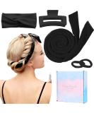 New curly winder curls without heat Heatless curlin band with overnight with hairpin slipproof overnight diy hair curler no hea set hair band wave designers for medium long hair black - Buy Online on SooperMarket.com
