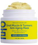 Korean Skin Care Face Mask - Snail Mucin Mask Korean Skincare Turmeric Anti Aging Mask   K Beauty Contains Soothing Saffron + Rice Bran Extremely Moisturizing 2oz - Buy Online on SooperMarket.com