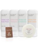 TRAVELWELL 25 Set Mini Toiletries Kit - Individually Wrapped Body Lotion Body Wash Soap Bars Hotel Shampoo & Conditioner - Perfect Travel Size Supplies for Guests - Buy Online on SooperMarket.com