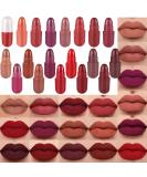 evpct 18 Pcs Capsule Pills Lipstick Mini Matte Lipstick Set for Women Long Lasting labiales mate 24 horas originales Deep Red 24 Hours Waterproof Stay on Matte Mate Lipstick and Lip liner Set Sampler 18 Count (Pack of 1) Set04 - Buy Online on SooperMarket.com