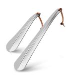 OneKoo Stainless Steel Shoe Horn Set - Long and Short Metal Shoe Horns for Men, Women, Kids, Seniors - Portable Travel Shoe Helper - Buy Online on SooperMarket.com