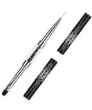 LEQ Dual-Ended Nail Design Brush | Rhinestone Handle UV Gel Nail Art Tool - Buy Online on SooperMarket.com