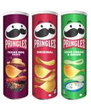 Pringles Original Tub 185g With Texas BBQ Tub 185g & Sour Cream & Onion Tub 185g (3 Pack Mixed Bundle) - Buy Online on SooperMarket.com