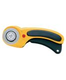 OLFA 45mm Ergonomic Rotary Cutter (RTY-2/DX) - Rotary Fabric Cutter w/ Blade Cover & Squeeze Trigger for Quilting, Sewing, Crafts, Replacement Blade: OLFA RB45-1H - Buy Online on SooperMarket.com