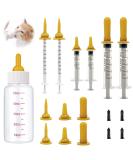 Kitten Bottle Puppy Syringe Feeder Pet Feeding Bottle with Nipple Feeding Needle Tubing for Puppy Kitten Squirrels and Other Newborn Pets Puppy Kitten Whelping Kit 13Pack - Buy Online on SooperMarket.com