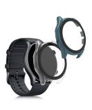 kwmobile Cover Set for Huami Amazfit GTR 3 / GTR 3 Pro - Tempered Glass and Plastic Frame - Green/Transparent - Buy Online on SooperMarket.com