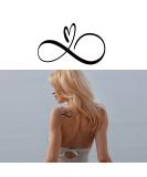 Dopetattoo 6 Sheets Temporary Fake Tattoos | Love Hearts & Infinity Sign | Men, Women, Neck, Arm, Chest - Buy Online on SooperMarket.com