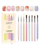GAOY 8 Pcs Nail Brushes for Nail Art, Nail Design Tools for Nail Detail Painting, French Liner and Dotting Pens for Nail DIY - Buy Online on SooperMarket.com