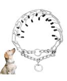 NAVESO Metal Choke Chain for Dog Prong Collar for Dogs Dog Training Collar Anti Bark Collars for Dogs Adjustable Dogs Collars with Comfort Rubber Tips 4mmx60cm for Large Medium Small Dogs - Buy Online on SooperMarket.com