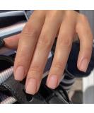 Foccna 24pcs Nude Press on Nails Fake Nails Square Glossy Short False Nail Tips Artificial Finger Manicure for Women and Girls Nude Nails - Buy Online on SooperMarket.com