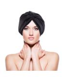 Mulberry Silk Hair Wrap for Sleeping | Double-Sided Sleep Cap | Silk Bonnet for Curly Hair | Black - Buy Online on SooperMarket.com