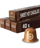 HOT CHOCOLATE Pods | Compatible with Nespresso | 40 Alu Capsules | Perfect for a Delicious Caf Mocha - Buy Online on SooperMarket.com