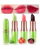 3Pcs Aloe Vera Strawberry Red Cherry Lip Color Changing Lipstick Lip Balm Set, Green Magic PH Lipstick Color Change Changing Crystal Flower Jelly Lipstick Tinted Lip Balm Gloss Makeup Set for Women 1 3 Count (Pack of 1) Set01 - Buy Online on SooperMarket.com