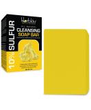 10% Sulfur Soap Bar for Acne & Oily Skin - Natural Cleanser with Lemongrass, Tea Tree Oil & Vitamin E - Buy Online on SooperMarket.com