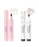Sumeitang 2 Colors Liquid Freckle Pen - Natural Lifelike Face Fake Freckle Makeup - Waterproof Long Lasting Quick Dry Faux Freckles Pen - Light Brown & Dark Brown - Buy Online on SooperMarket.com