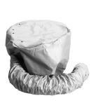 Soft Head Hair Dryer with Flexible Hose & Telescopic Heat Treatment - Adjustable Nylon Cord (Silver) | International Shipping - Buy Online on SooperMarket.com