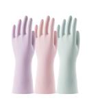 Cool Job Reusable Household Gloves - 3 Pairs of Fragrant Non-Slip Waterproof Cleaning Gloves (Size L) - Purple Rose Sage - Buy Online on SooperMarket.com