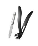 BEZOX Ergonomic Angled Head Precision Toenail Clipper for Senior Thick Nails - Large Finger Nail Clippers Adult with Metal Nail File for Men and Women Large-black - Buy Online on SooperMarket.com