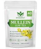 Mullein Tea Bags - Natural Lung Cleanse and Respiratory Support - 40 Caffeine-Free Tea Bags - Buy Online on SooperMarket.com