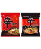CNMART Nongshim Shin Black Ramyun and Shin Ramyun Instant Ramen Noodle Soup 2 Flavours Assorted Bundle (Pack of 20) - Buy Online on SooperMarket.com