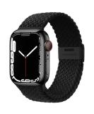 Qimela Elastic Nylon Braided Apple Watch Band - Black Buckle | Adjustable Solo Loop Strap for iWatch Series 1-8 - 42mm/44mm/45mm/49mm - Buy Online on SooperMarket.com