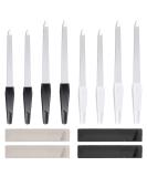 Professional 8-Piece Metal Nail File Set with Leather Covers - Coarse and Fine Double-Sided Tools for Manicure and Pedicure - Ideal for Thick Natural Nails - 15 PCS - Buy Online on SooperMarket.com