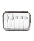 Keyri cultural bags transparent travel bottles to fill 5 pieces of empty travel bottles set 100ml with cultural bag for liquids. - Buy Online on SooperMarket.com