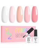 AILLSA Pink Gel Nail Polish Set - French Manicure UV Gel Starter Kit | Base & Top Coat Included - Light Baby Pink & Nude Soak Off | Perfect for DIY Nail Art & Salon Use - Buy Online on SooperMarket.com