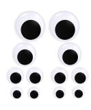 Large Self-Adhesive Wiggle Googly Eyes Set for DIY Crafts - 12 Pieces, 2-5 Diameter Size - Black and White Plastic Giant Wiggle Eyes for Home Decoration - Buy Online on SooperMarket.com