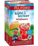 Milford cool & delicious Active wild berry |Without calories |Without sugar |Lactose -free |Gluten -free |Vegan |20 tea bags | 50 g wild berry 1 kg (1 Pack) - Buy Online on SooperMarket.com