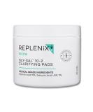 Replenix Gly-Sal Clarifying Acne Pads - Maximum Strength 10% Glycolic & Salicylic Acid Treatment - 60ct Travel Friendly Pads - Buy Online on SooperMarket.com