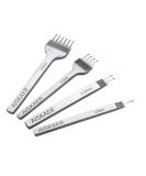 Aiskaer White Steel 4mm 1/2/4/6 Prong DIY Diamond Lacing Stitching Chisel Set Leather Craft Kits Silver 4mm - Buy Online on SooperMarket.com