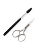 REFINE Italy Eyebrow Scissors and Spoolie Grooming Kit - Wooden Handle, Professional Quality - Buy Online on SooperMarket.com