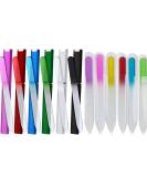 12 Pack Glass Nail Files with Case Crystal Glass Fingernail Files Double Sided Glass Nail File Mixed Color Manicure Set for Gentle Nail Care for Women Girls Multi-colored 12pcs - Buy Online on SooperMarket.com
