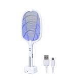 2 in 1 Electric Bug Zapper | USB Rechargeable Mosquito Trap Lamp & Racket | Powerful Grid | Safe for Home & Outdoor | Pack of 1 - Buy Online on SooperMarket.com