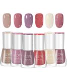 TBeautfave 6PCS Nail Polish Set Nude Nail Varnish Sets Quick Dry & Long Lasting Pastel Nail Polish Water Based Natural Nail Varnish Sets for Women DIY Nail Art - No Need Cure 03Pastel - Buy Online on SooperMarket.com