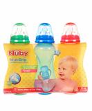 Nuby BPA Free Bottles 10oz 3 Pack Primary Colors - Size 8-10 oz - Buy Online on SooperMarket.com