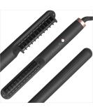 ANGENIL Travel Hair Straightener Brush Nano Ceramic Titanium 4 Heat Settings Dual Voltage for Black Hair & Beards Frizz-Free Finish Auto Shut-off - Buy Online on SooperMarket.com