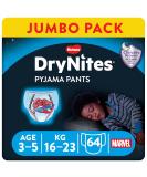 Huggies DryNites Boys Night Time Pants - Sizes 3-5 Years (64 Pants) - Buy Online on SooperMarket.com