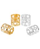 200 pcs Dreadlocks Beads Hair Braid Rings Clips Dread Locks Hair Braiding Metal Cuffs Decoration/Accessories Jewelry, Silver and Gold Gold&Silver - Buy Online on SooperMarket.com