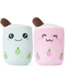 Anboor Bubble Tea Plush Pillow - Apple+Strawberry Flavor 25cm - Cute Soft Toy Stuffed Animal Gift for Kids - Buy Online on SooperMarket.com