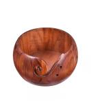 Wooden Yarn Bowl for Knitting and Crocheting - Yarn Storage Organizer with Holes - Mother's Gift Idea - 5.9 x 3.1 Inch - Buy Online on SooperMarket.com