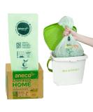 ANECO 100% Compostable Trash Bags 2.6 Gallon, Extra Thick Kitchen Compost Bags, Small Compostable Bags for Countertop Bin (100 Count) - Buy Online on SooperMarket.com