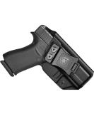Glock 43 Holster 43X IWB KYDEX Fit: Glock 43 / 43X & Glock 43X MOS Pistol Holster | Inside Waistband | Adjustable Cant | Made in The USA by Amberide Black Right Hand Draw (IWB) - Buy Online on SooperMarket.com