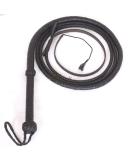 Indiana Jones Style Bull Whip 8 Foot 8 Plaits Real Leather Equestrian Bullwhip Black - Buy Online on SooperMarket.com