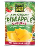 Native Forest Organic Pineapple Chunks, 14 Ounce Cans (Pack of 6) - Buy Online on SooperMarket.com