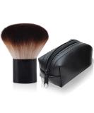 Kabuki Face Brush - Professional Mushroom Shaped Soft Brush for Foundation & Powder Makeup - Includes Black Travel Bag - Ideal for Mineral Blending, Blush, Buffing, and Nail Arts Dust Clean - Buy Online on SooperMarket.com
